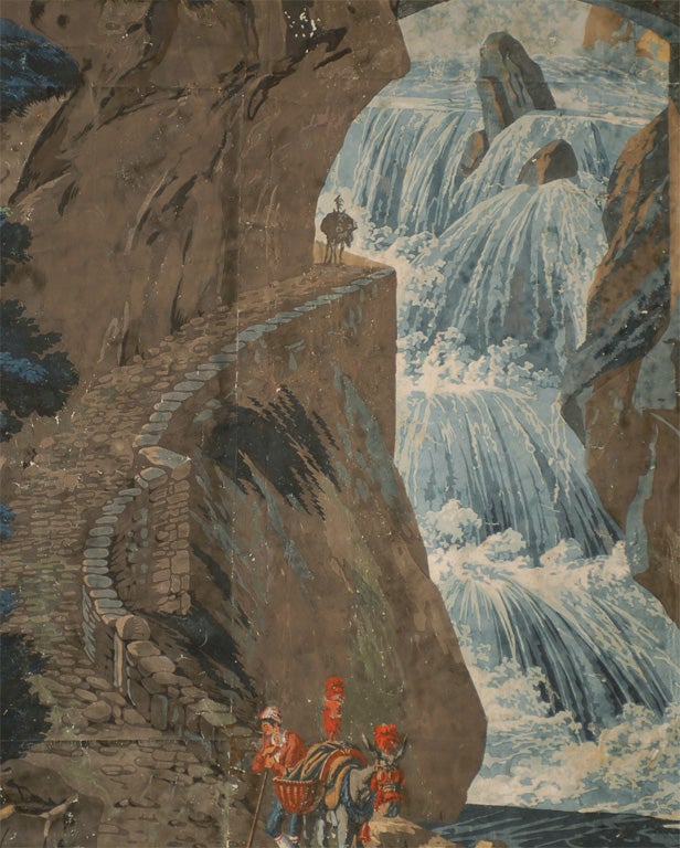 19th century Zuber wallpaper panels 1