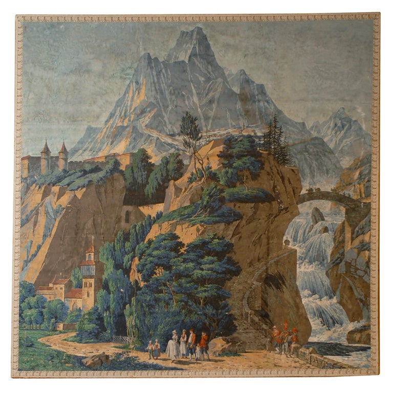 19th century Zuber wallpaper panels
