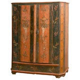 Painted pine armoire from Eastern France