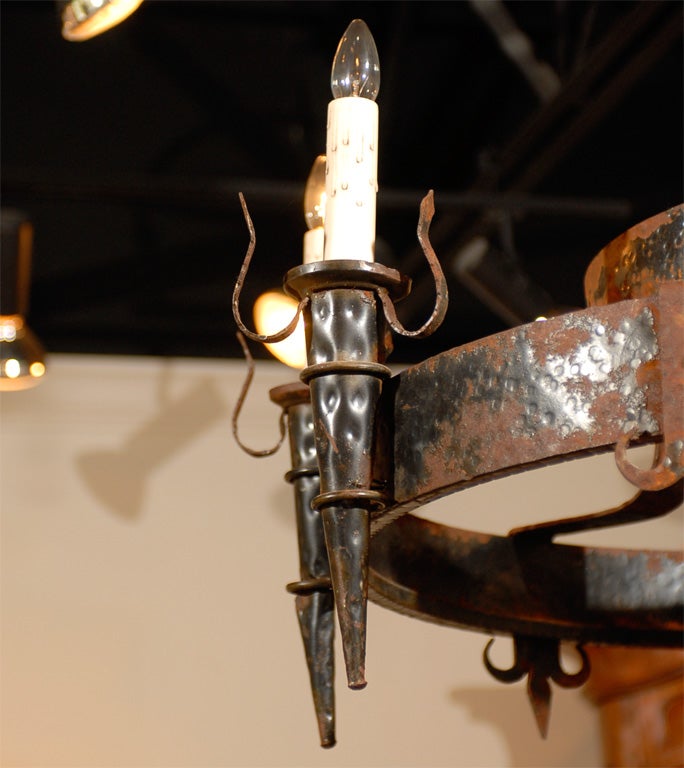 rusted chandelier