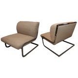 Pair of Sculptural Slipper Chairs