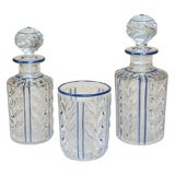 Antique Set of 3 baccarat crystal vanity set