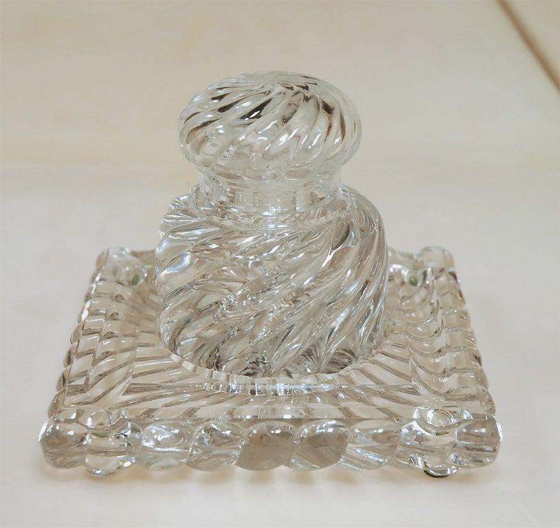 Baccarat  crystal inkwell