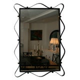 1950's wrought iron mirror by John Van Koert