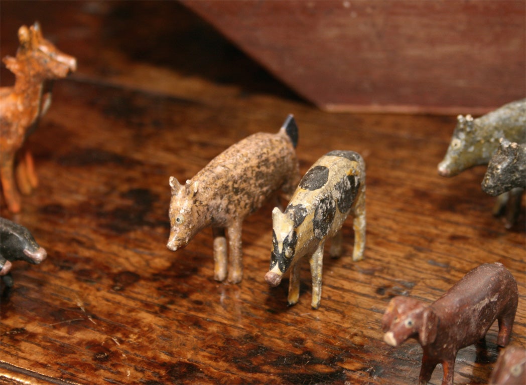 19th c. Hand-Carved and Painted Noah's Ark Set 1