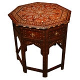 Beautiful Tobacco Colored Anglo-Indian Octagonal Officer's Table
