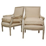 Pair of Louis XVI Style Fauteuils