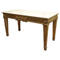 Robust Italian Louis XVI Console Table with Marble Top 3