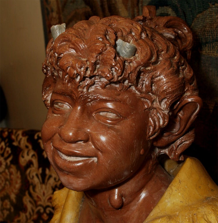 ITALIAN MULTI STONE BUSTS OF FAUN For Sale at 1stDibs