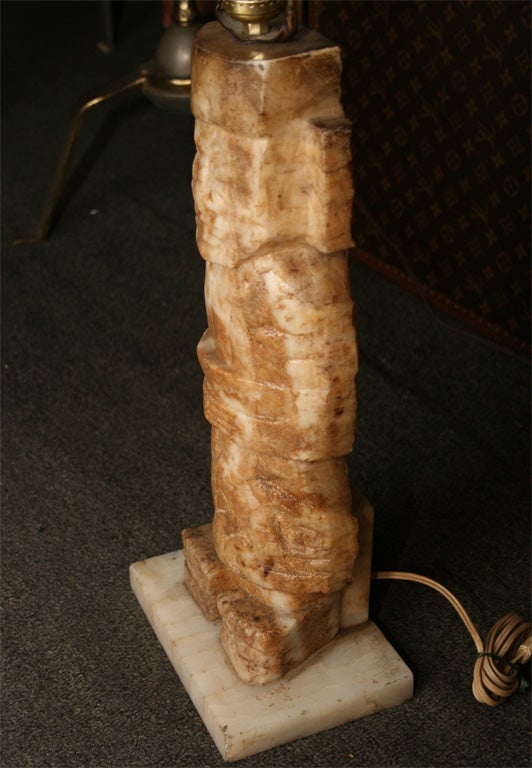 Pair of Carved  Marble/Stone  Aztec Figures 2
