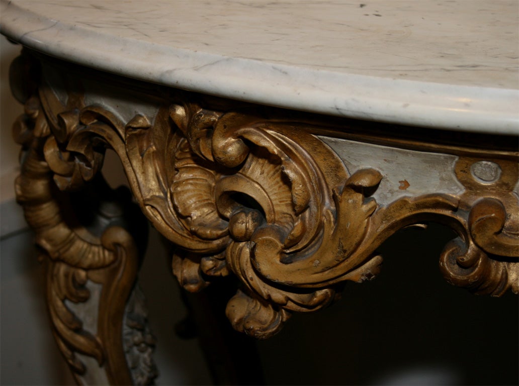 German Rococo Console Table, 18th century