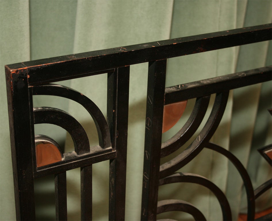 Art Deco Wrought-Iron Firescreen In Good Condition In Bridgewater, CT