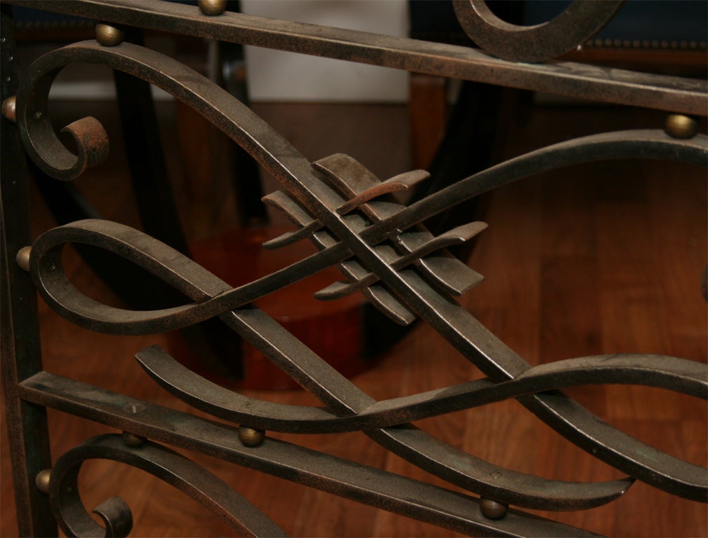 Art Deco Wrought-Iron Firescreen 1