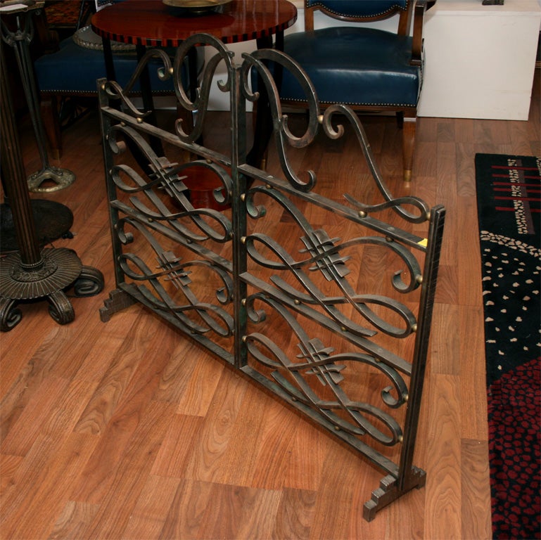 Art Deco Wrought-Iron Firescreen 4