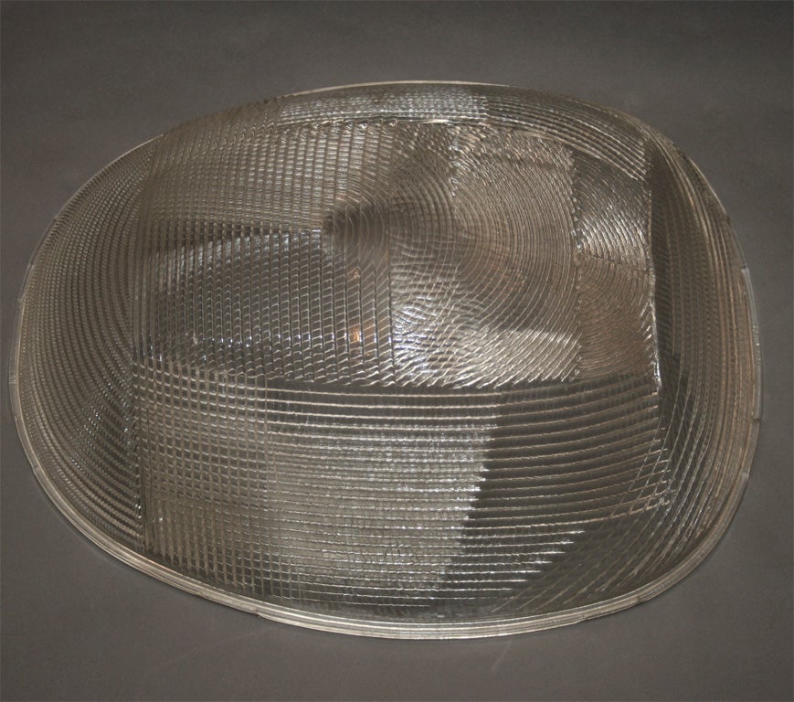 American Large Modernist Holophane Ceiling Fixture For Sale