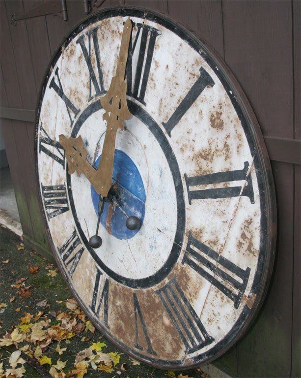 Lovely Metal Clock Face For Sale at 1stdibs