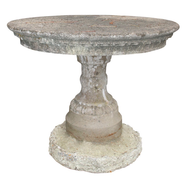 Composed Stone Garden Table For Sale at 1stdibs