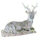 COMPOSED STONE RESTING STAG