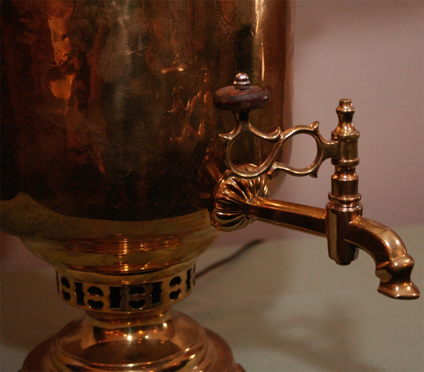 Brass Samovar Lamp 2