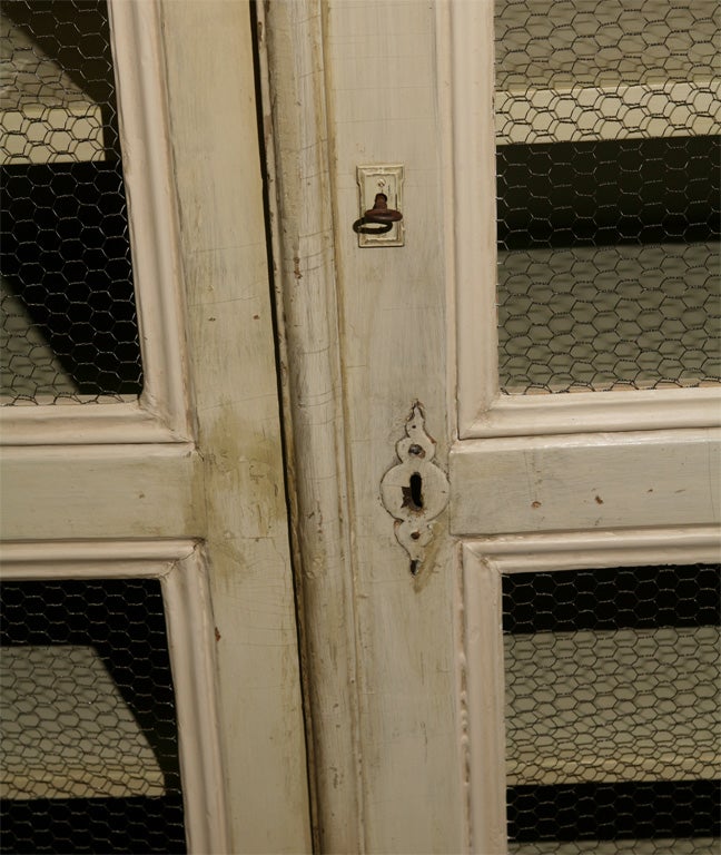 Louis XV Style Armoire with Chicken Wire Doors In Excellent Condition In Sheffield, MA