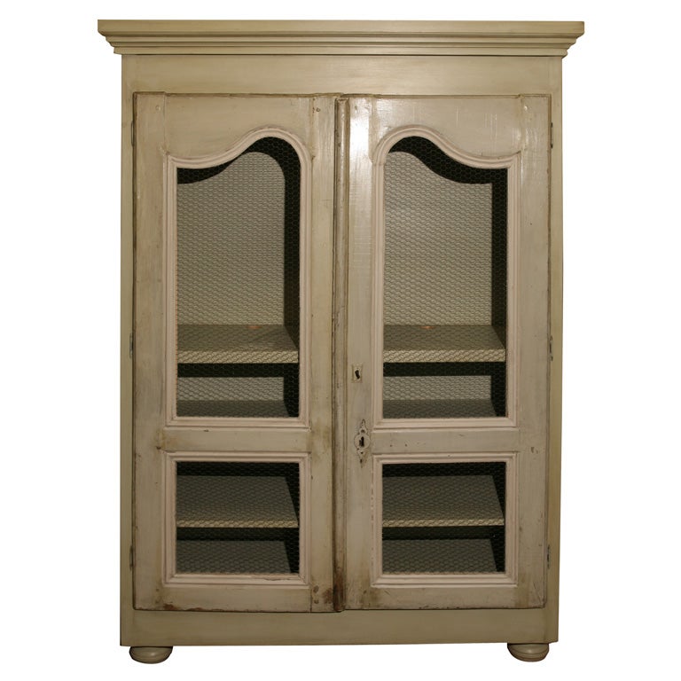 Louis XV Style Armoire with Chicken Wire Doors