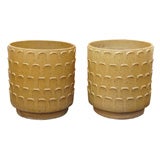 Large pair of architectural pottery planters by David Cressey