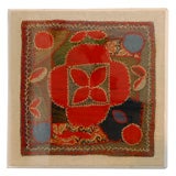 Antique 19TH C. RARE LINSEY-WOOLSEY DOLL QUILT IN PLEXY MOUNT
