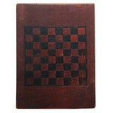 19TH C. ORIGINAL BLACK AND BURGANDY GAME BOARD FROM PA.