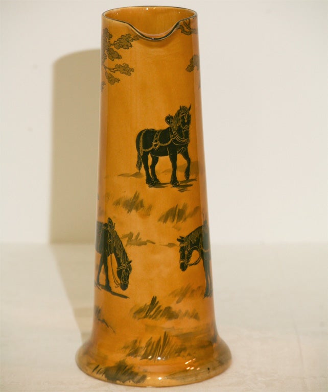 20th Century Doulton Cider Pitcher, Draft Horse Decoration Arts and Crafts For Sale