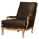 "Syrie Maugham" armchair in cerused oak