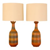 Pair of Bitossi for Raymor Ceramic Lamps