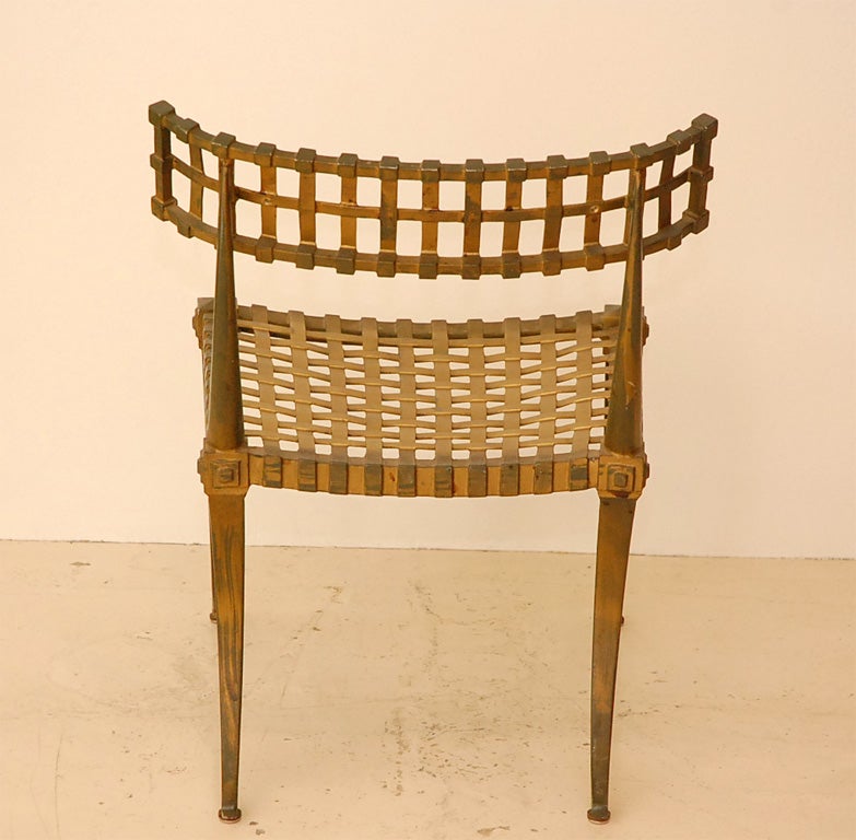 Set Of Eight Outdoor Klismos Chairs 1