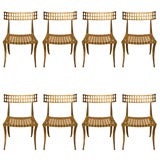 Set Of Eight Outdoor Klismos Chairs