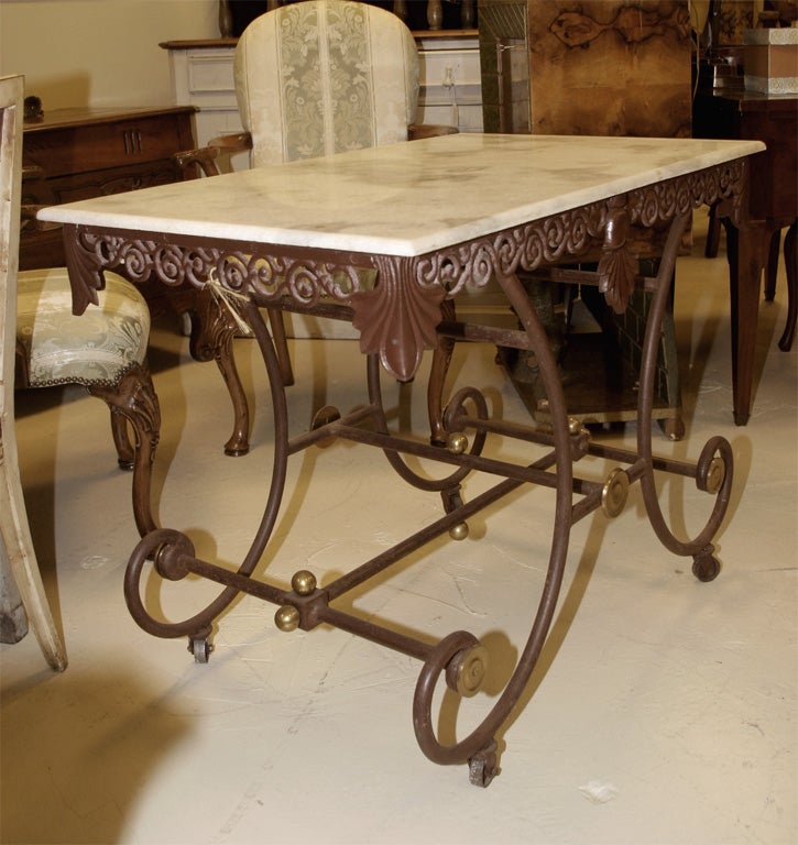 19th Century French Iron Pastry Table For Sale 2