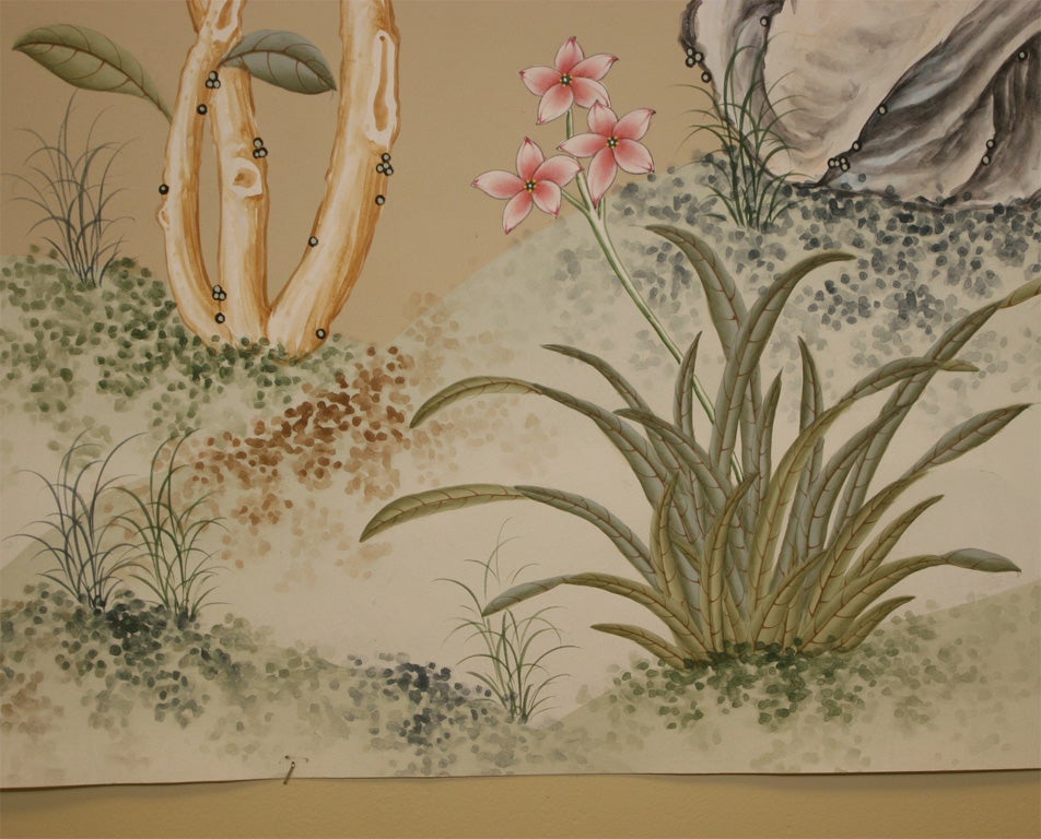 Paper CHARLES GRACIE HAND PAINTED WALL PAPER