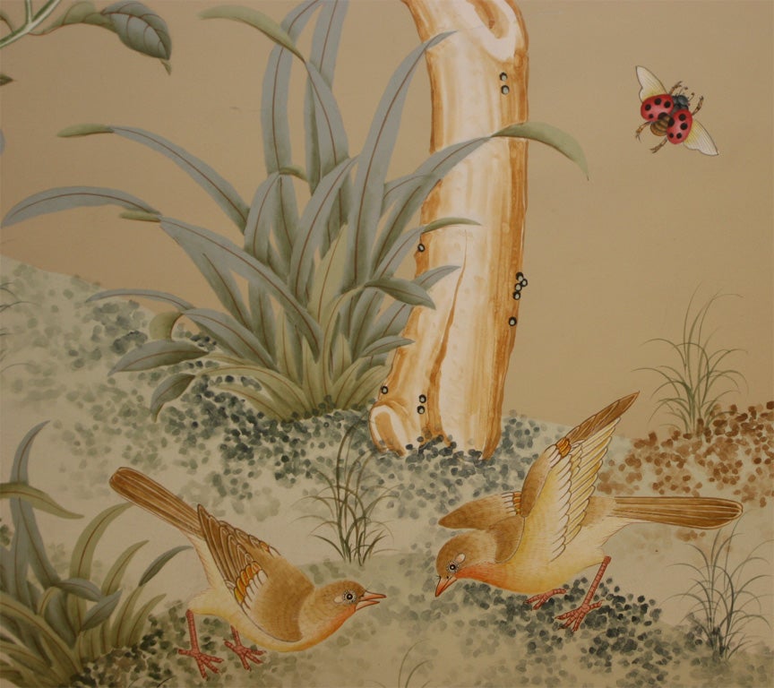 CHARLES GRACIE HAND PAINTED WALL PAPER 1