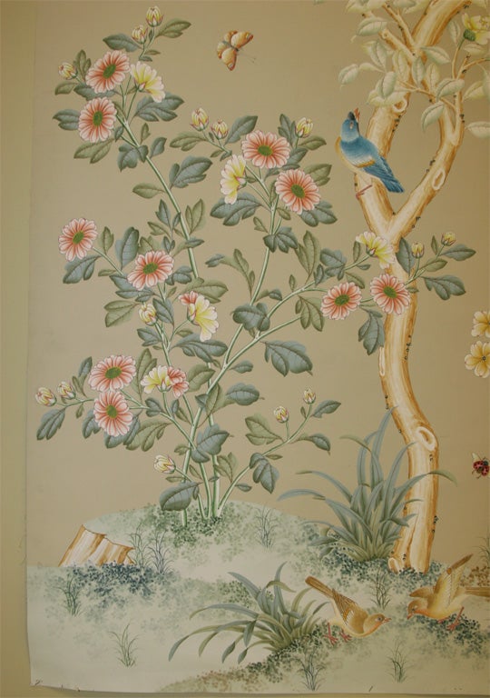 CHARLES GRACIE HAND PAINTED WALL PAPER 2