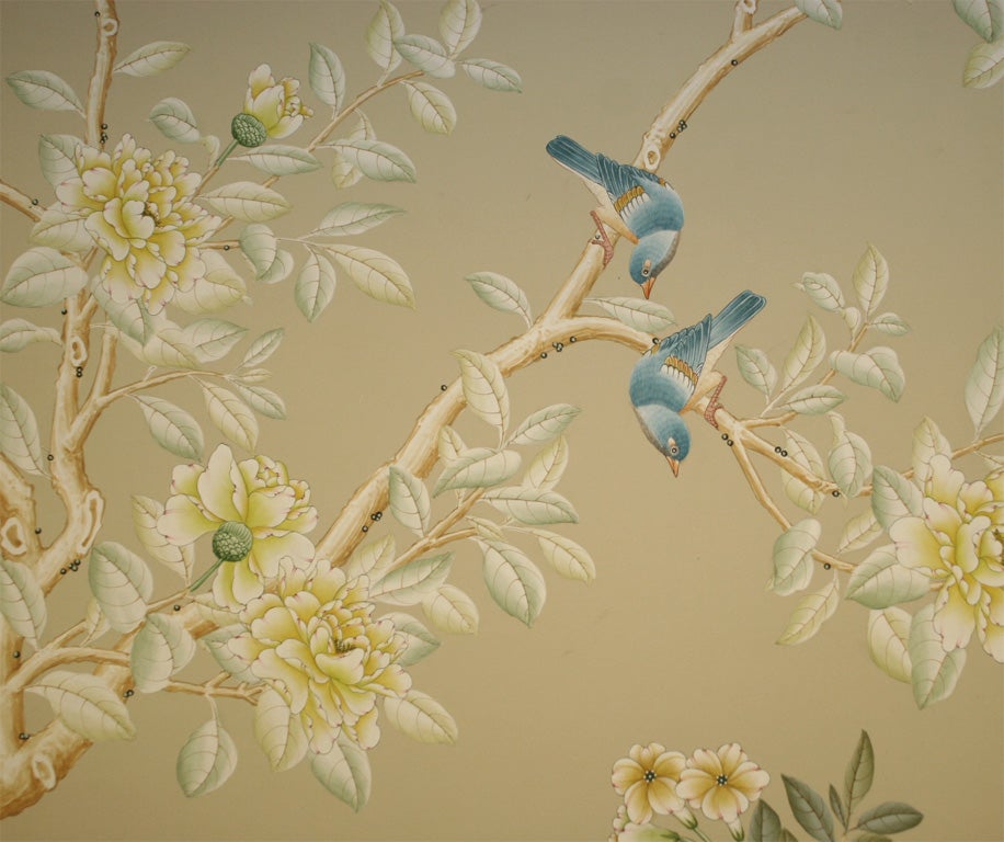 CHARLES GRACIE HAND PAINTED WALL PAPER 3
