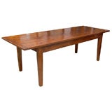 Large 9 Foot Long English Chestnut Farm Dining Table