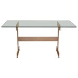 Aluminum Base Glass Top Table