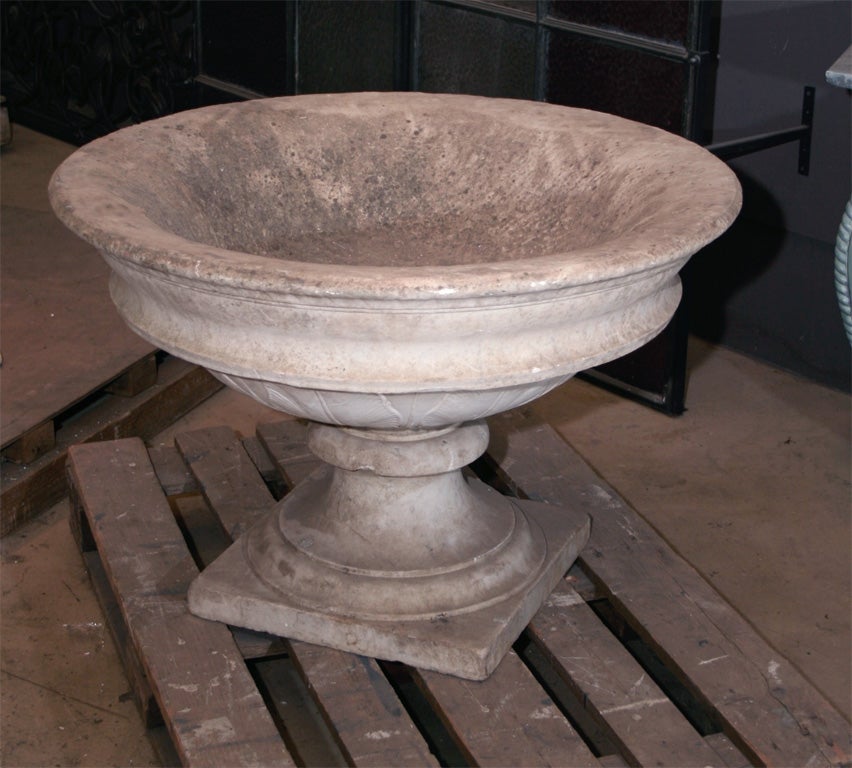 19th century French carved marble planter