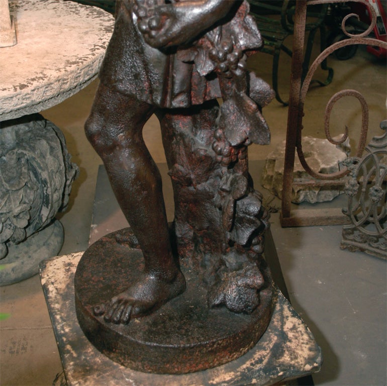 Iron 19th century French cast iron statue 