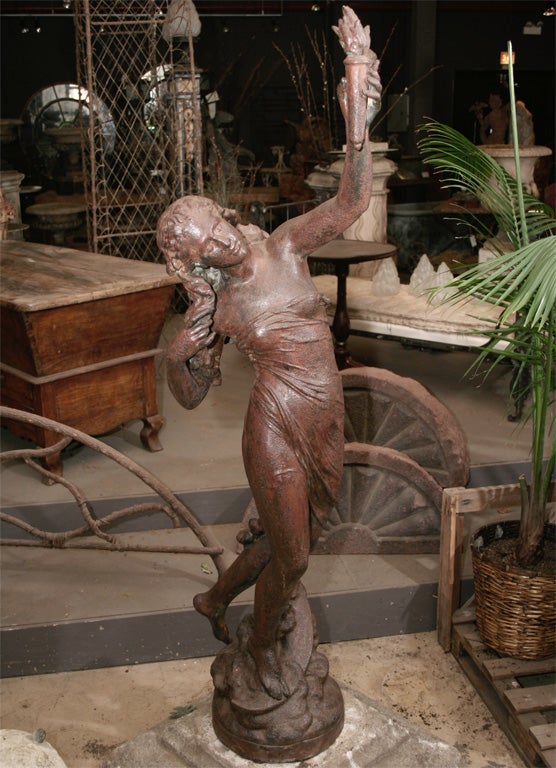 French cast iron statue "Aurore"
