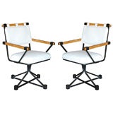 Pair of Swivel Chairs by Cleo Baldon for Glenn of California Vintage Pair of Swivel Chairs by Cleo Baldon for Glenn of California