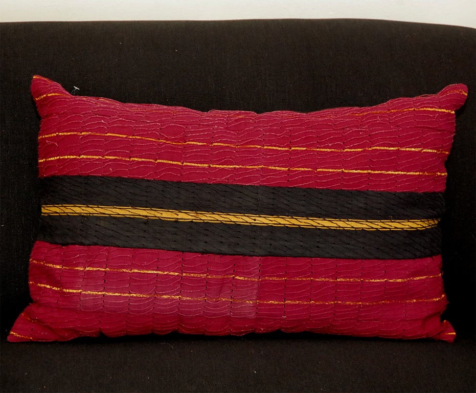 Group of Unusual Ethnic Textile Pillows with natural kapok fill 4