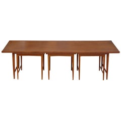 Danish Coffee Table with 3 nesting tables by H.C. Andersen