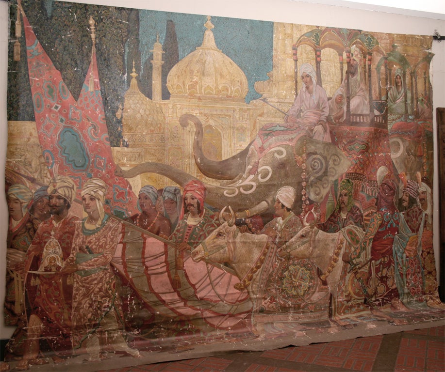 1927 Movie Palace Mural from United Artists Theater, Chicago
