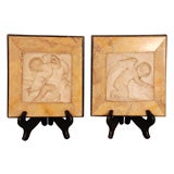 Pair of English Statuary and Siena Marble Tablets