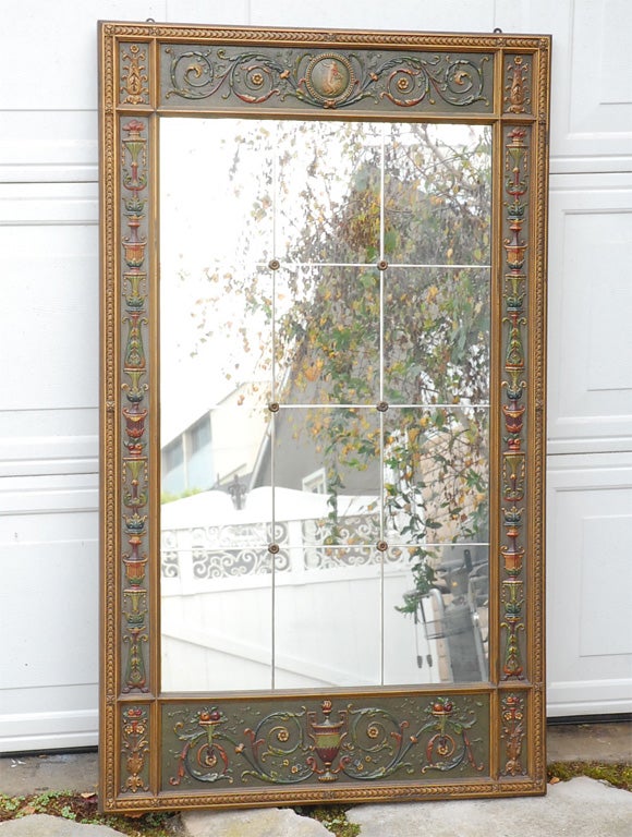 C. 1920 Ornate Mirror with 12 Sections