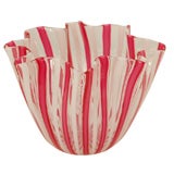 Venini Fazzoletto Vase in Candy Stripes